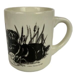 Laura Griffin Labrador Dogs Puppies Coffee Mug Cup 10 fl oz The Cache Vtg 1987